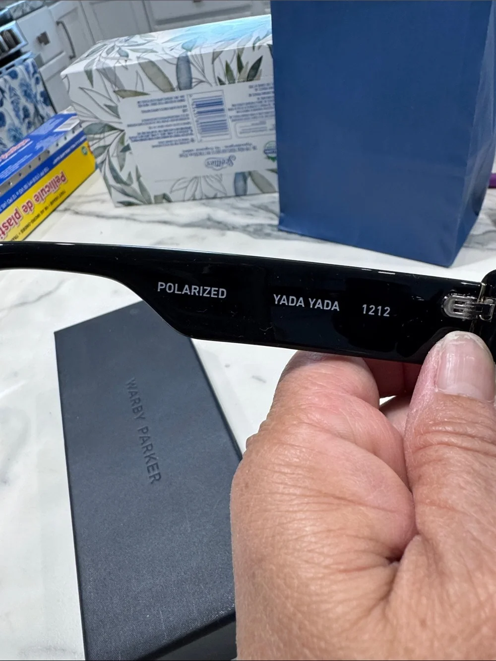 Quay Polarized Yada Yada 1212 Australia Black Sunglasses with Gold Logo Accents